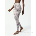 high waist hip tie-dye yoga fitness nine-point pants